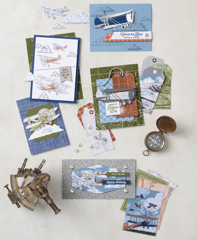 Perfect for the graduate, dad, or flying enthusiast in your life, the Take to the Sky Suite Collection offers stunning coordinating elements. This suite collection inspires everyone to reach new heights, from the shimmering embellishments to the vibrant designer paper.