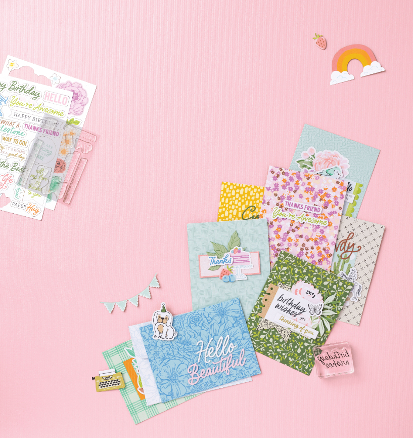 Several times a year, we introduce new stamp designs, paper patterns, and plenty of actual card designs using those materials to ensure you’ll have hundreds of great ideas, no matter your style.