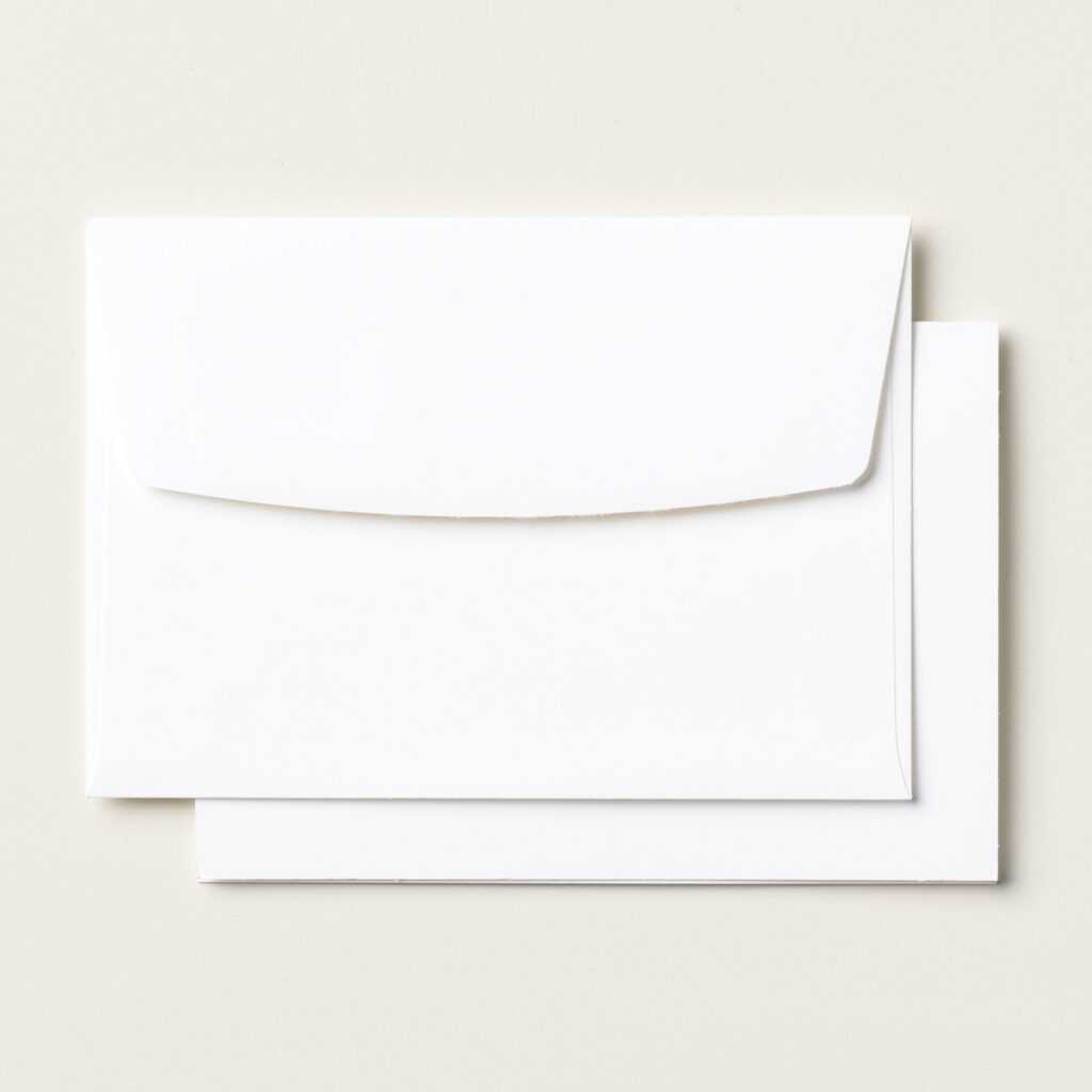 We always recommend starting any project with our Basic White Note Cards & Envelopes. Made from thick, acid and lignin-free cardstock, our basic white note cards and envelopes are great for any DIY card project.