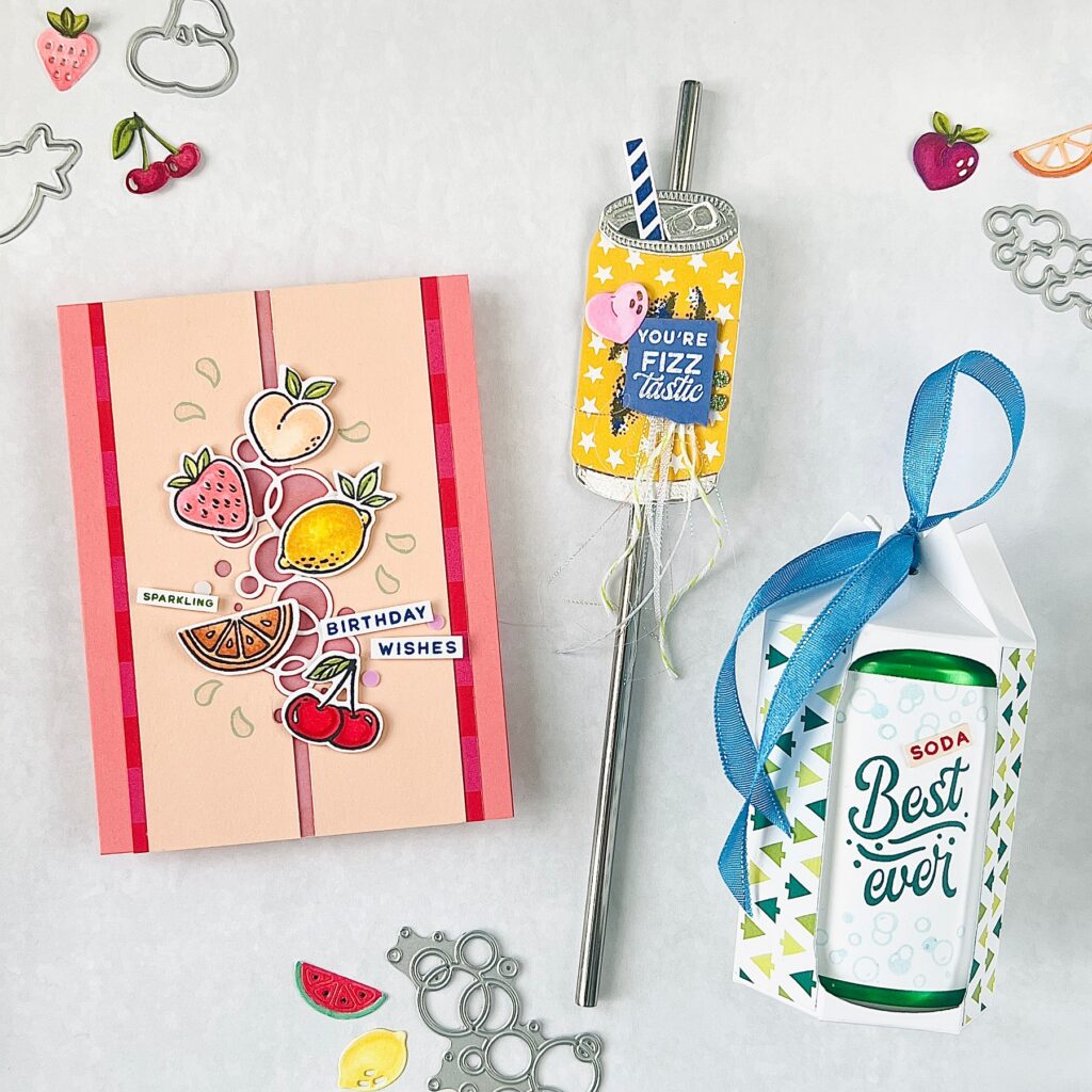 With the basics out of the way, you’re free to layer on the other elements. This might mean putting other paper layers on the tag or using stamps, stickers, punch outs, ribbons, or freehanding words or designs.