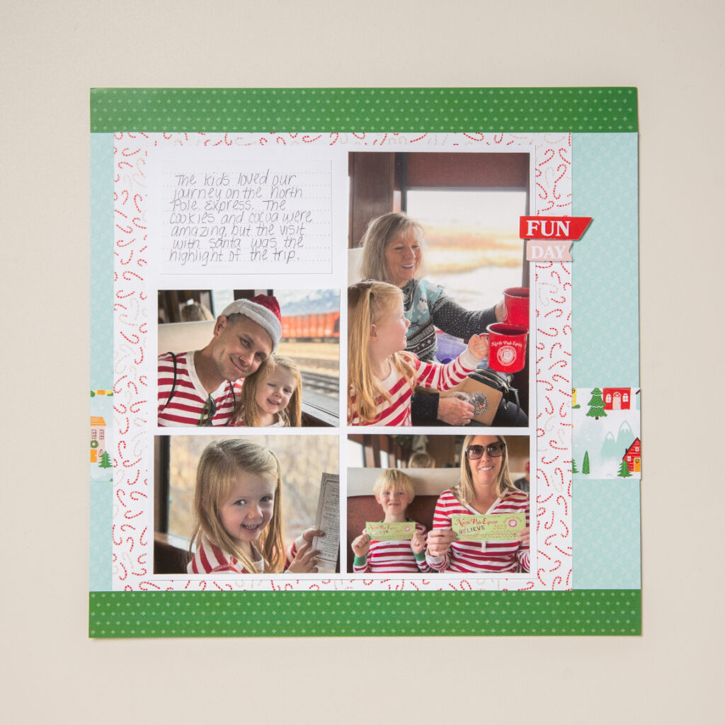 Many families have shifted from giving Christmas presents to gifting experiences. And what better way to keep those memories alive than with Christmas themed scrapbooking.