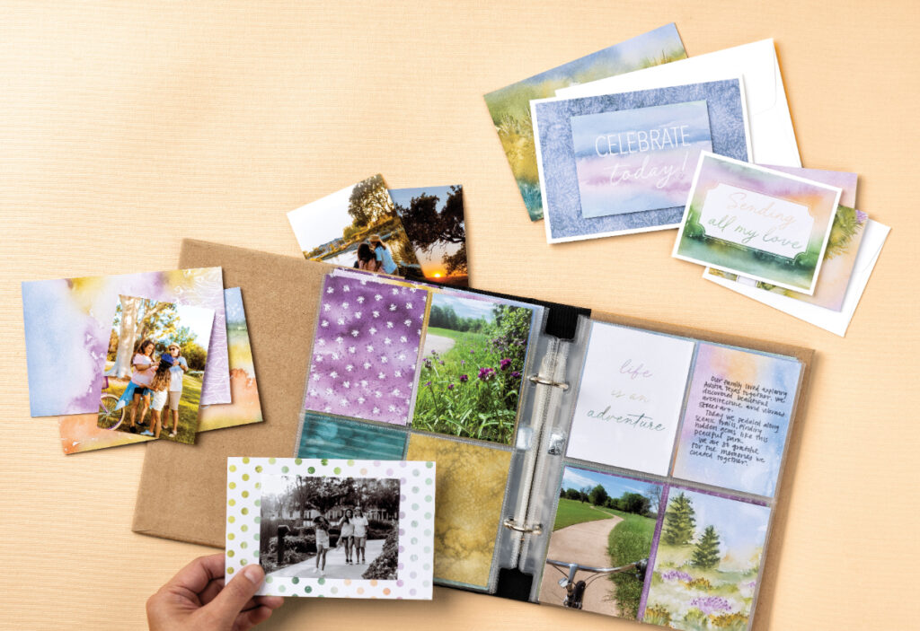 If you really want to ease into your scrapbook, trying your hand at pocket scrapbooking, where you make mini albums or cards, could be a good introduction to the hobby.