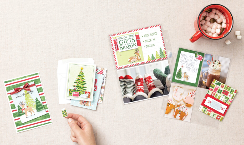 Utilizing products made to coordinate is an easy way to get scrapbooking ideas when starting out. Try a scrapbooking kit that includes materials to make three two-page layouts.