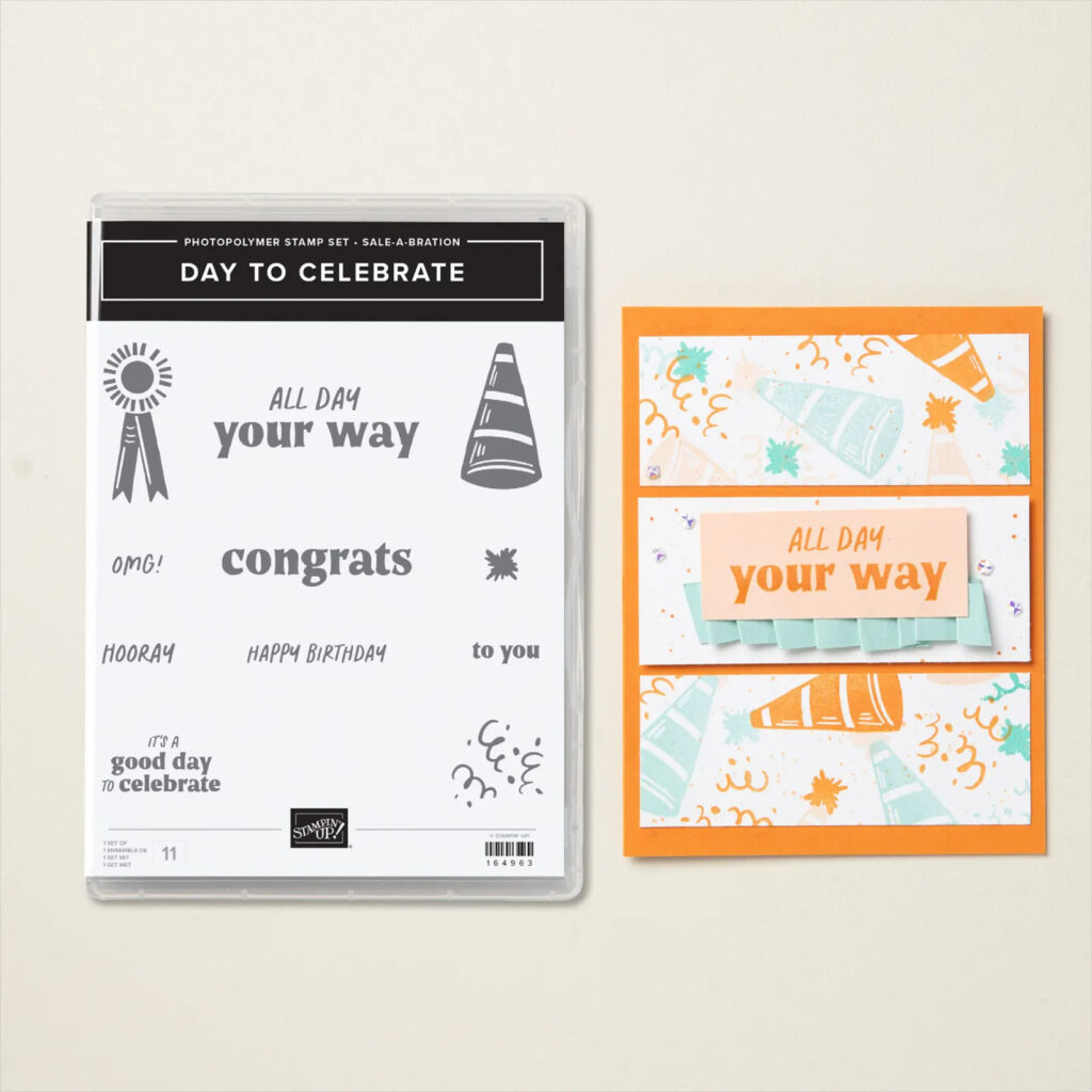 You can use this stamp set to create your own DIY card for a friend.