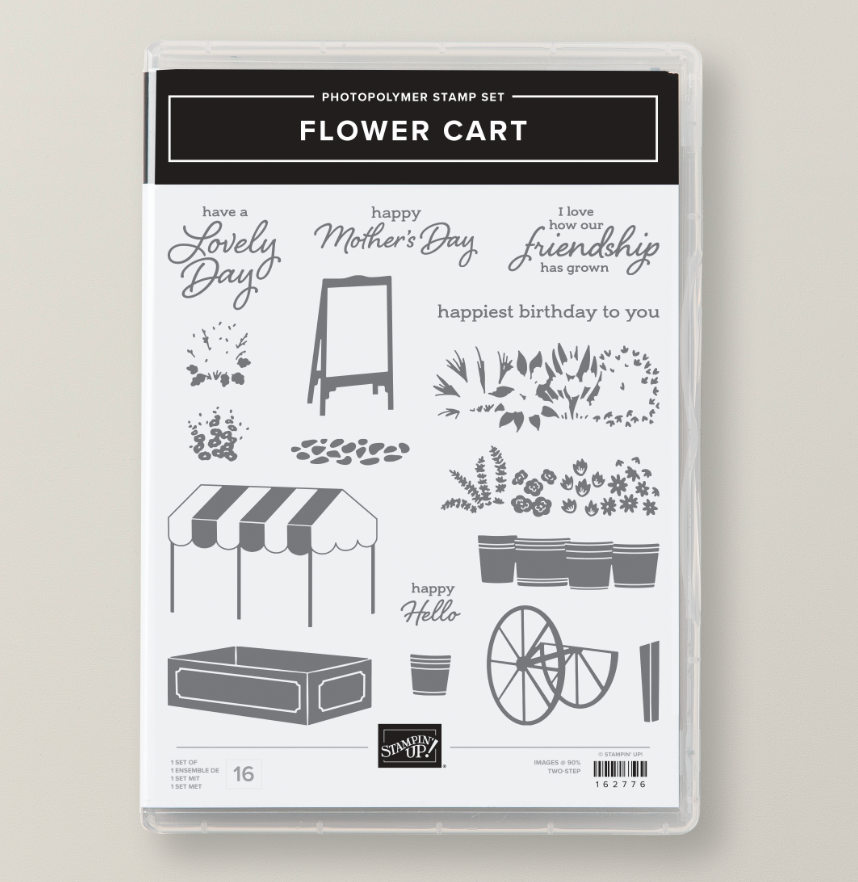 Flower Cart photopolymer stamp set to help you with paper crafts