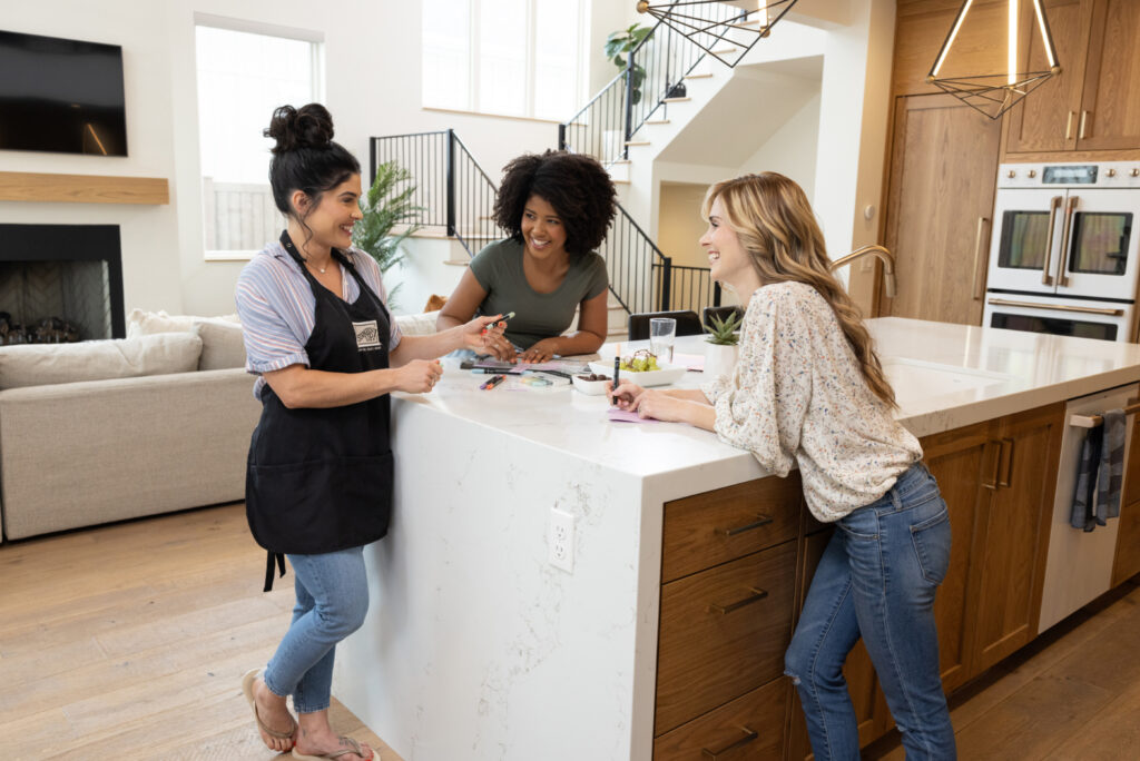 Crafting with friends can create meaningful bonds that insulate you against the tough times in life. The crafts themselves (whether a card, decoration, or scrapbook page) serve as reminders of the importance of your friends and family.