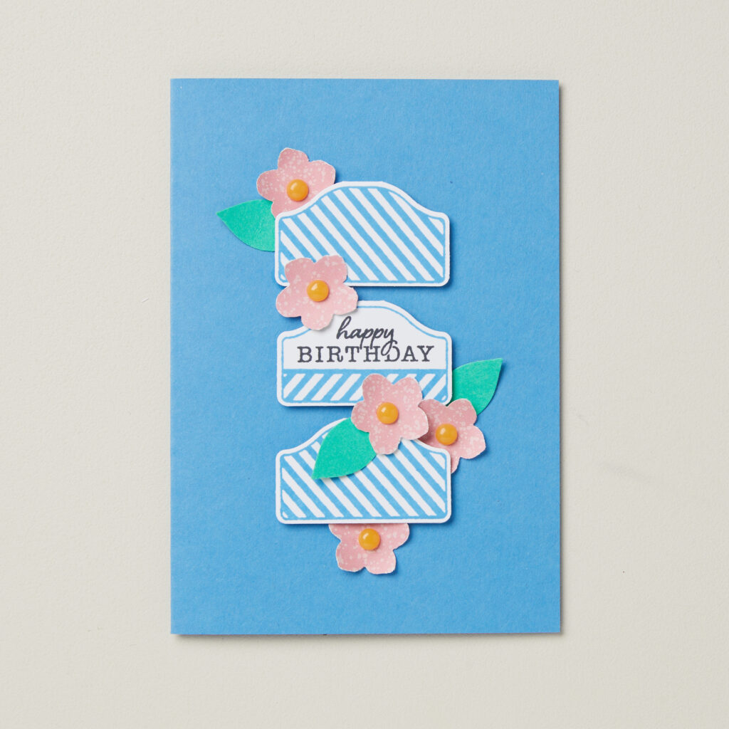 Featured here is a handmade birthday card made from our Keeping Tabs Bundle.