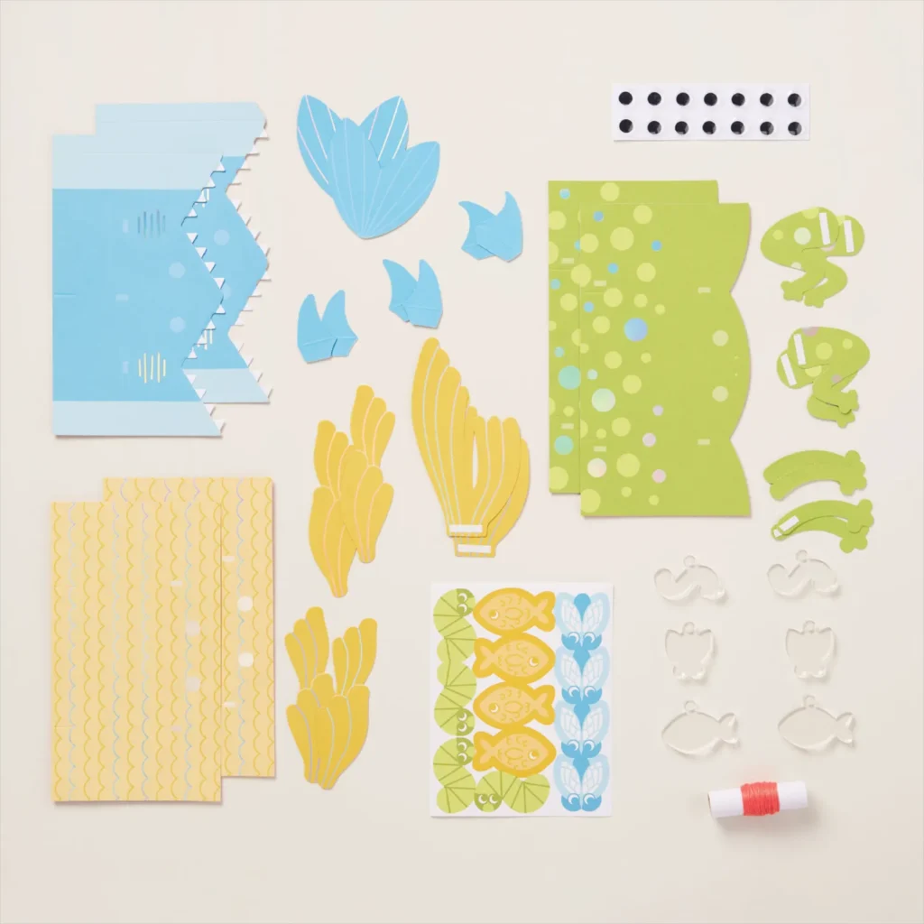 These clever material sets come perfectly coordinated, pre-cut, and with everything you need to make something fun for the kids.