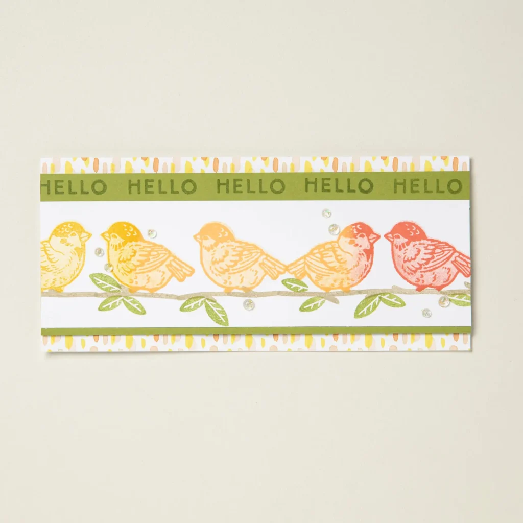 DIY-kaartidee met de Feathered Fun stempelset