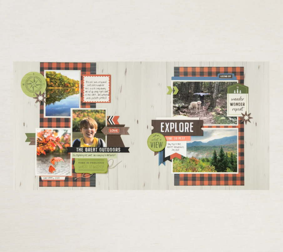 Je kunt het workshoppakket voor scrapbooks van Weekendavonturen personaliseren om te documenteren waar je ook naartoe gaat.