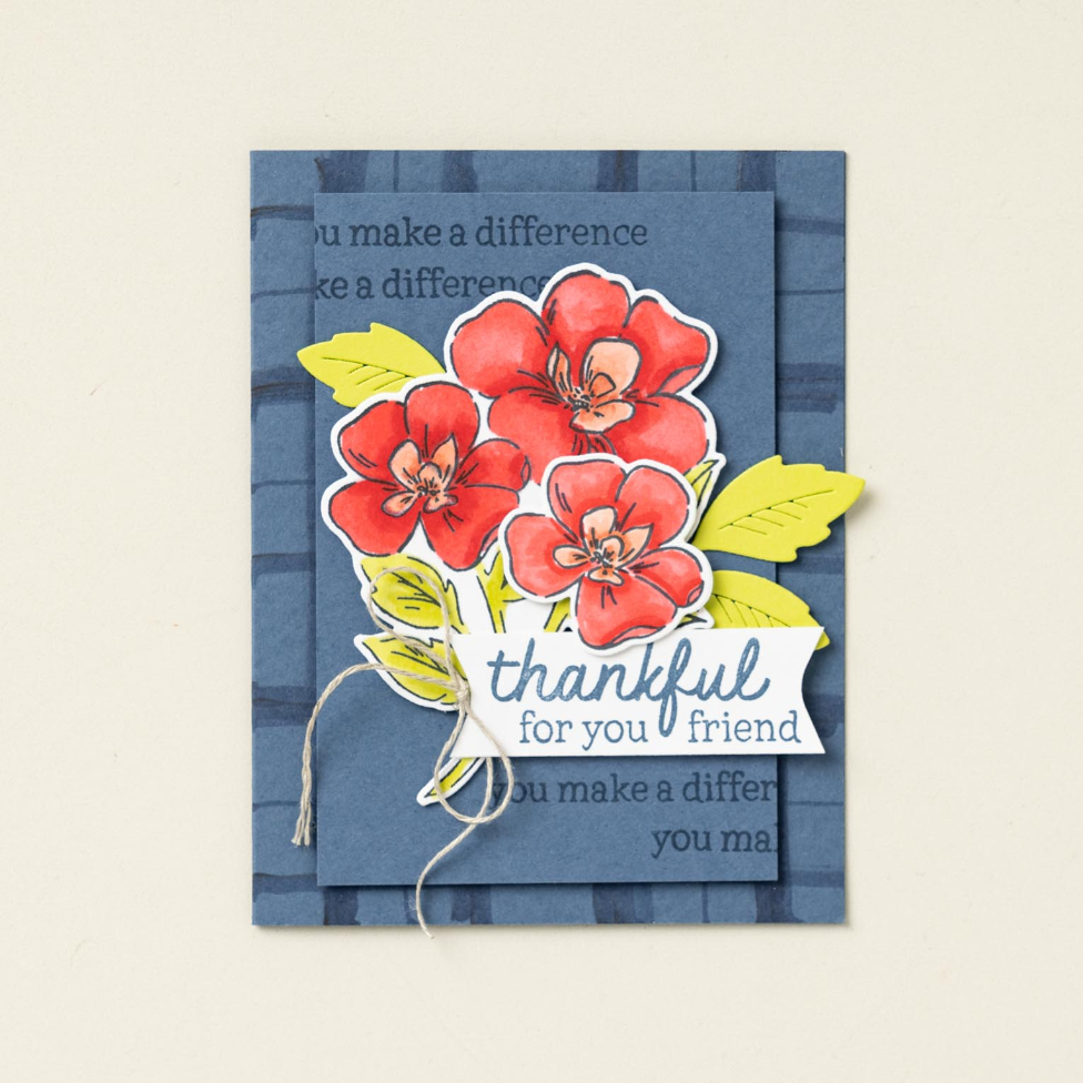 diy thank you card with a triadic color scheme