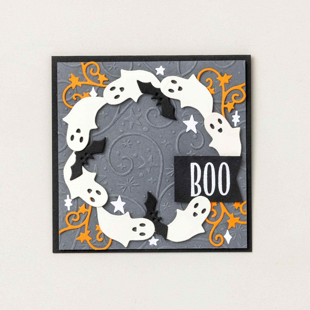 Carte d’Halloween faite à la main avec l’ensemble de tampons Oh My Fright
